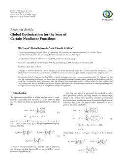 Global Optimization for the Sum of Certain Nonlinear Functions