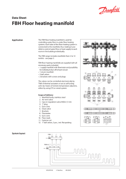 FBH Floor heating manifold