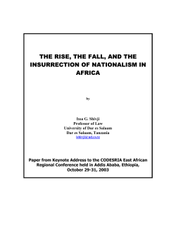 the rise, the fall, and the insurrection of nationalism in africa