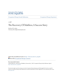 The Recovery Of Matthew, A Success Story - DUNE