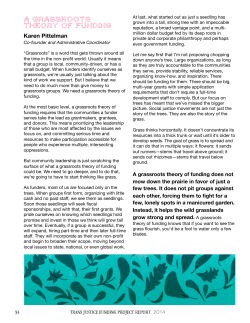 Grassroots theory of funding - Trans Justice Funding Project