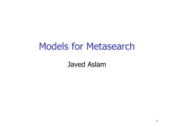 Models for Metasearch