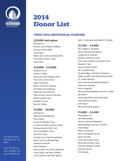 Full Donor List