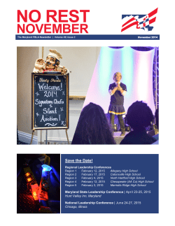 November 2014 MDFBLA Newsletter