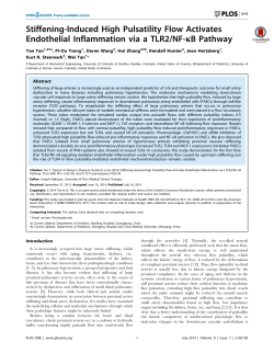 Stiffening-Induced High Pulsatility Flow Activates