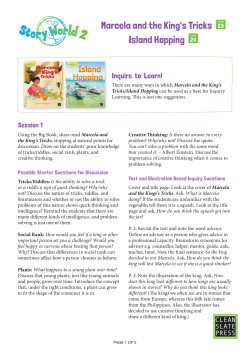 Teacher`s Notes - Clean Slate Press