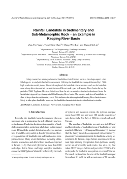Rainfall Landslide in Sedimentary and Sub