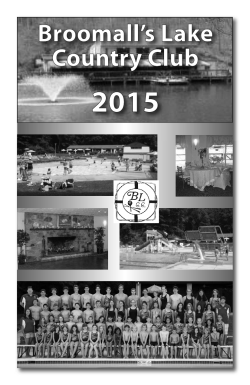 BLCC Handbook - Broomall`s Lake Country Club