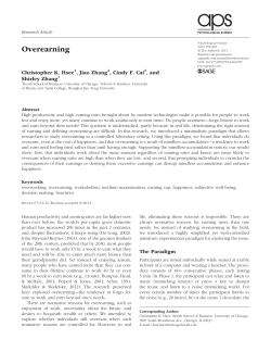 Overearning - The University of Chicago Booth School of Business