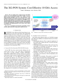 The XG-PON System: Cost Effective 10 Gb/s Access