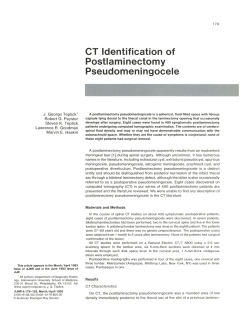 CT Identification of Postlaminectomy Pseudomeningocele