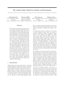 The Author-Topic Model for Authors and Documents