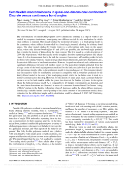 Semiflexible macromolecules in quasi-one-dimensional