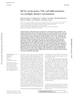 BCL6 orchestrates Tfh cell differentiation via multiple distinct