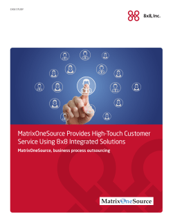 MatrixOneSource Provides High-Touch Customer