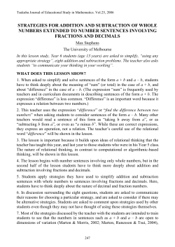 strategies for addition and subtraction of whole numbers extended to