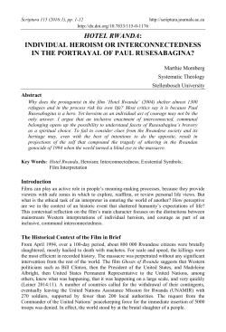 hotel rwanda: individual heroism or interconnectedness in the