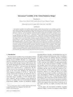 Interannual Variability of the Global Radiation Budget