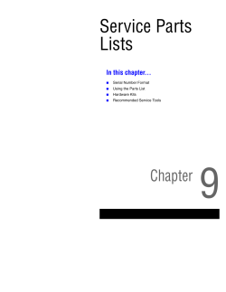 Service Parts Lists