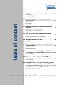 Print this article - Timisoara Journal of Economics