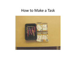 How to Make a Task - Autism Internet Modules
