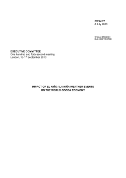 Impact of El Ni&ntilde;o-La Ni&ntilde;a - The International Cocoa Organization