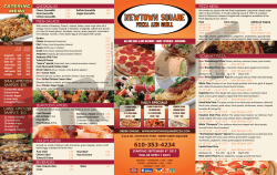 Menu - Newtown Square Pizza