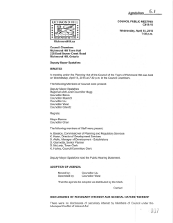 Item 5.1 - Town of Richmond Hill