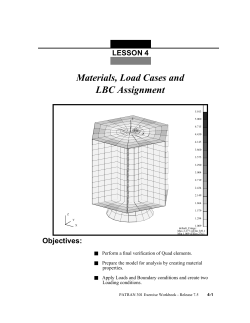 Materials, Load Cases and LBC Assignment