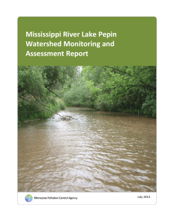 Mississippi River Lake Pepin Watershed Monitoring