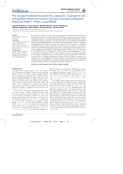 The pungent substances piperine, capsaicin, 6