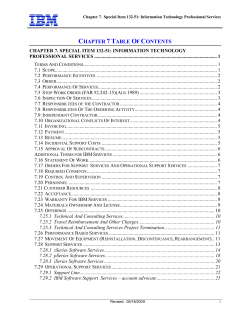 Chapter 7 Special Item 132-51 Information Technology Profe&hellip;