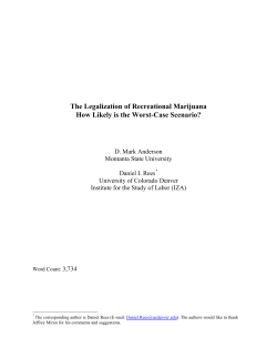 The Legalization of Recreational Marijuana How