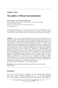 The politics of liberal internationalism