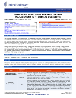 timeframe standards for utilization management (um) initial decisions