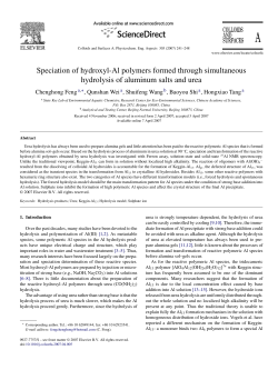 Speciation of hydroxyl-Al polymers formed through simultaneous