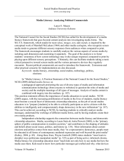 Media Literacy: Analyzing Political Commercials