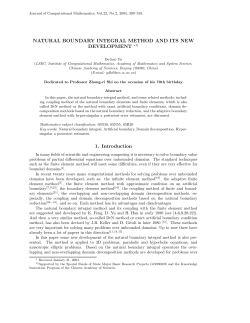 NATURAL BOUNDARY INTEGRAL METHOD AND