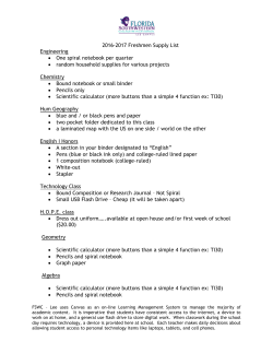 Engineering One spiral notebook per quarter