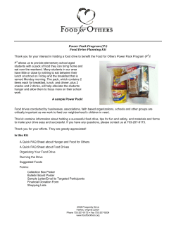 P3 Food Drive Kit