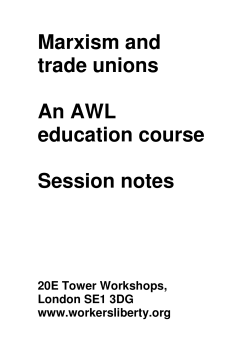 Marxism and trade unions
