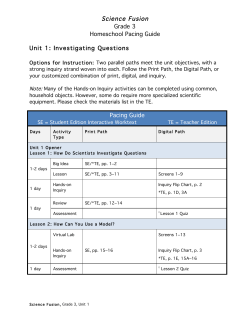 Grade 3 Homeschool Pacing Guide