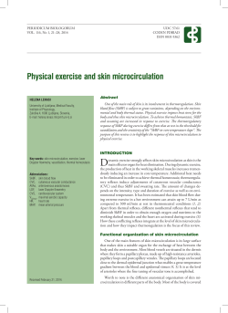 Physical exercise and skin microcirculation