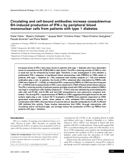 Circulating and cell-bound antibodies increase coxsackievirus B4