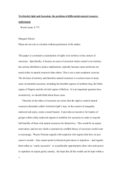 Territorial Rights and Secession