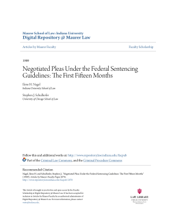 Negotiated Pleas Under the Federal Sentencing Guidelines