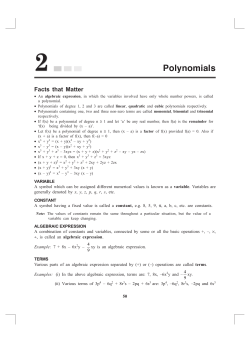 Polynomials