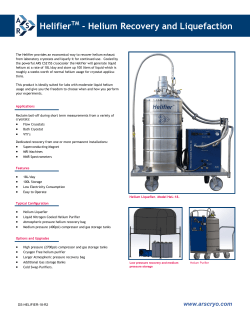 HelifierTM - Helium Recovery and Liquefaction