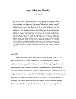 Impartiality and Morality