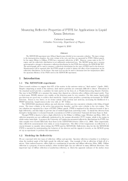 Measuring Reflective Properties of PTFE for Applications in Liquid